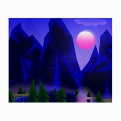 Mountains Dawn Landscape Sky Small Glasses Cloth