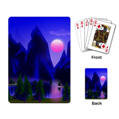 Mountains Dawn Landscape Sky Playing Cards Single Design