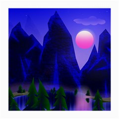 Mountains Dawn Landscape Sky Medium Glasses Cloth