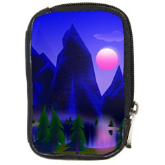 Mountains Dawn Landscape Sky Compact Camera Leather Case