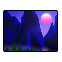 Mountains Dawn Landscape Sky Fleece Blanket (small) by Pakrebo