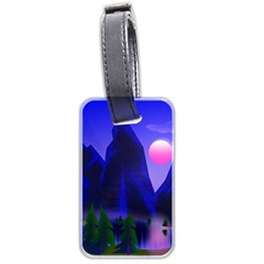 Mountains Dawn Landscape Sky Luggage Tags (two Sides)