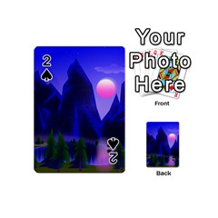 Mountains Dawn Landscape Sky Playing Cards 54 (mini)