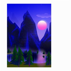 Mountains Dawn Landscape Sky Small Garden Flag (two Sides) by Pakrebo