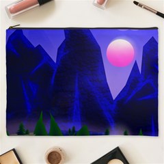 Mountains Dawn Landscape Sky Cosmetic Bag (xxxl) by Pakrebo