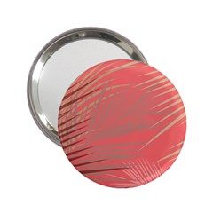 Palms Shadow On Living Coral 2 25  Handbag Mirrors by LoolyElzayat