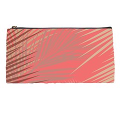 Palms Shadow On Living Coral Pencil Cases by LoolyElzayat