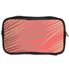 Palms Shadow On Living Coral Toiletries Bag (one Side) by LoolyElzayat