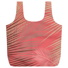 Palms Shadow On Living Coral Full Print Recycle Bag (xl) by LoolyElzayat