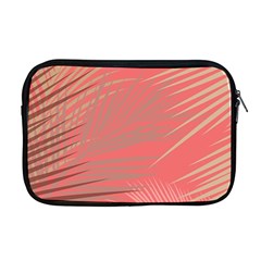 Palms Shadow On Living Coral Apple Macbook Pro 17  Zipper Case by LoolyElzayat