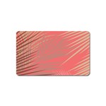 Palms Shadow On Living Coral Magnet (Name Card) Front