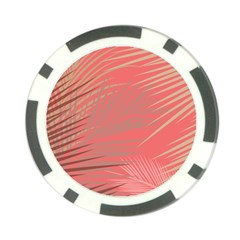 Palms Shadow On Living Coral Poker Chip Card Guard (10 Pack) by LoolyElzayat