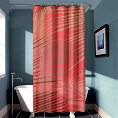 Palms Shadow On Living Coral Shower Curtain 36  X 72  (stall)  by LoolyElzayat