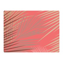 Palms Shadow On Living Coral Double Sided Flano Blanket (mini)  by LoolyElzayat