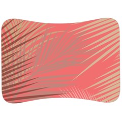 Palms Shadow On Living Coral Velour Seat Head Rest Cushion by LoolyElzayat