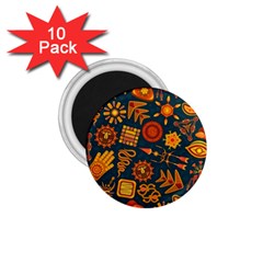 Pattern Background Ethnic Tribal 1 75  Magnets (10 Pack)  by Pakrebo