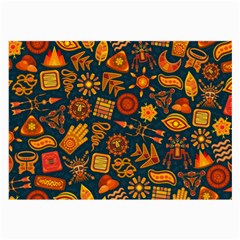 Pattern Background Ethnic Tribal Large Glasses Cloth