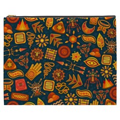 Pattern Background Ethnic Tribal Cosmetic Bag (xxxl) by Pakrebo