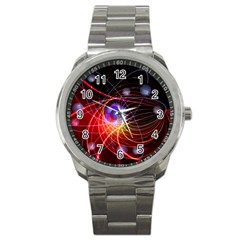 Physics Quantum Physics Particles Sport Metal Watch by Pakrebo