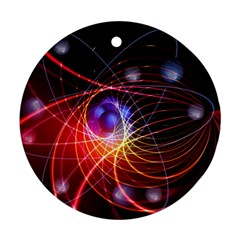 Physics Quantum Physics Particles Round Ornament (two Sides) by Pakrebo