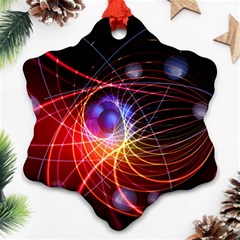 Physics Quantum Physics Particles Snowflake Ornament (two Sides) by Pakrebo