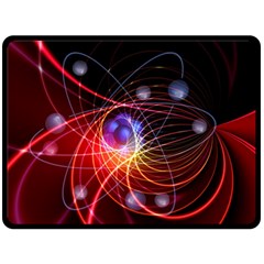 Physics Quantum Physics Particles Double Sided Fleece Blanket (large)  by Pakrebo