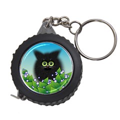 Kitten Black Furry Illustration Measuring Tape by Pakrebo