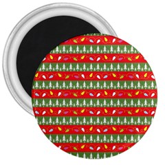 Christmas Papers Red And Green 3  Magnets