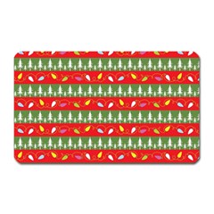 Christmas Papers Red And Green Magnet (Rectangular)