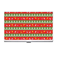 Christmas Papers Red And Green Business Card Holder