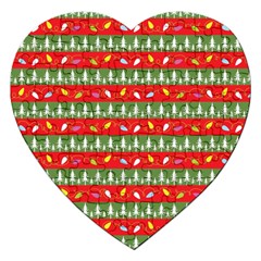 Christmas Papers Red And Green Jigsaw Puzzle (Heart)