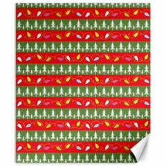 Christmas Papers Red And Green Canvas 8  x 10 