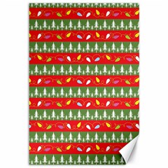 Christmas Papers Red And Green Canvas 12  x 18 