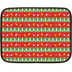 Christmas Papers Red And Green Fleece Blanket (Mini)