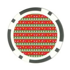 Christmas Papers Red And Green Poker Chip Card Guard (10 pack)