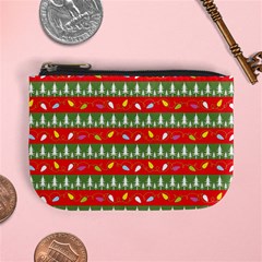 Christmas Papers Red And Green Mini Coin Purse