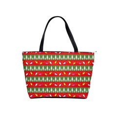 Christmas Papers Red And Green Classic Shoulder Handbag