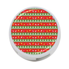 Christmas Papers Red And Green 4-Port USB Hub (One Side)