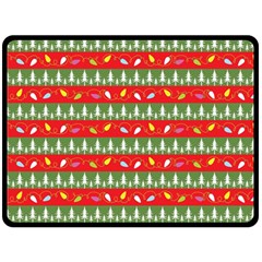 Christmas Papers Red And Green Fleece Blanket (Large) 