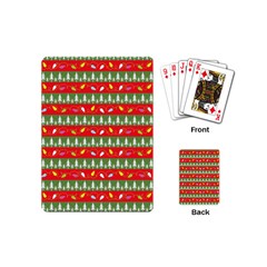 Christmas Papers Red And Green Playing Cards (mini) by Pakrebo