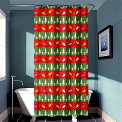 Christmas Papers Red And Green Shower Curtain 36  X 72  (stall)  by Pakrebo