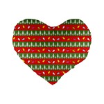 Christmas Papers Red And Green Standard 16  Premium Heart Shape Cushions Front