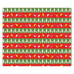 Christmas Papers Red And Green Double Sided Flano Blanket (Small) 