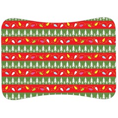 Christmas Papers Red And Green Velour Seat Head Rest Cushion