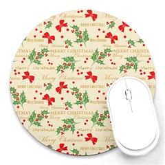 Christmas Paper Scrapbooking Round Mousepads by Pakrebo