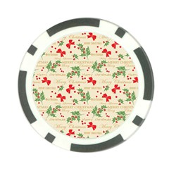 Christmas Paper Scrapbooking Poker Chip Card Guard by Pakrebo