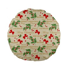 Christmas Paper Scrapbooking Standard 15  Premium Round Cushions by Pakrebo