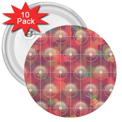 Colorful Background Abstract 3  Buttons (10 Pack)  by Pakrebo