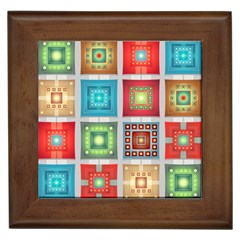 Tiles Pattern Background Colorful Framed Tiles