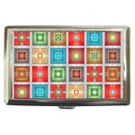 Tiles Pattern Background Colorful Cigarette Money Case Front